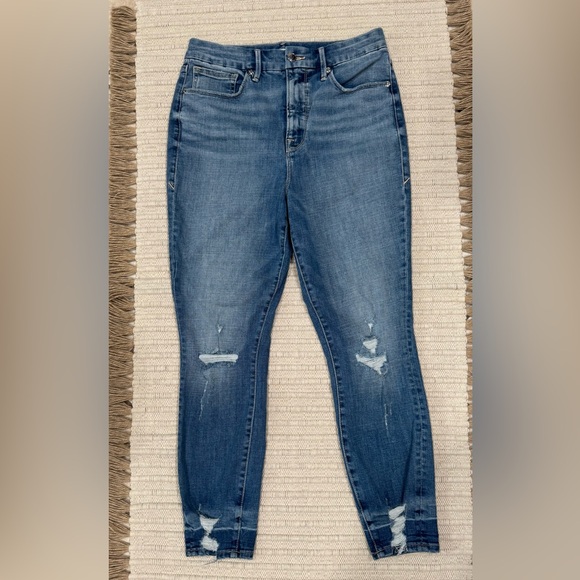 Good American Denim - Good‎ American Distressed Skinny Jeans Women's Size 30